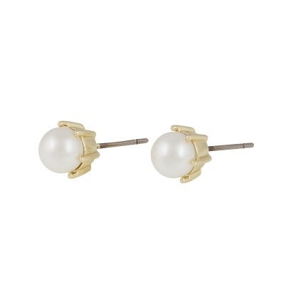 Callie small pearl ear g/white