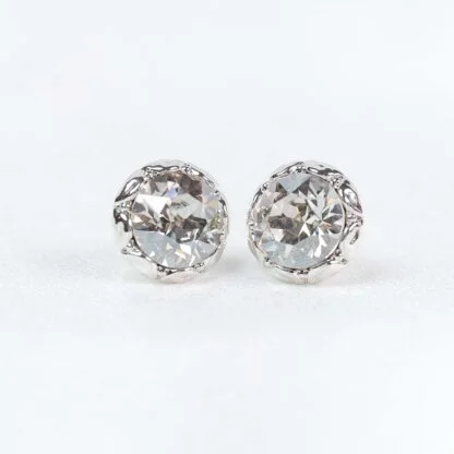 Miss Victoria stud earring crystal-silver