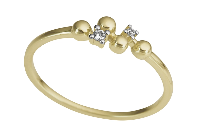 Ring 18k guld 0,03ct w/p