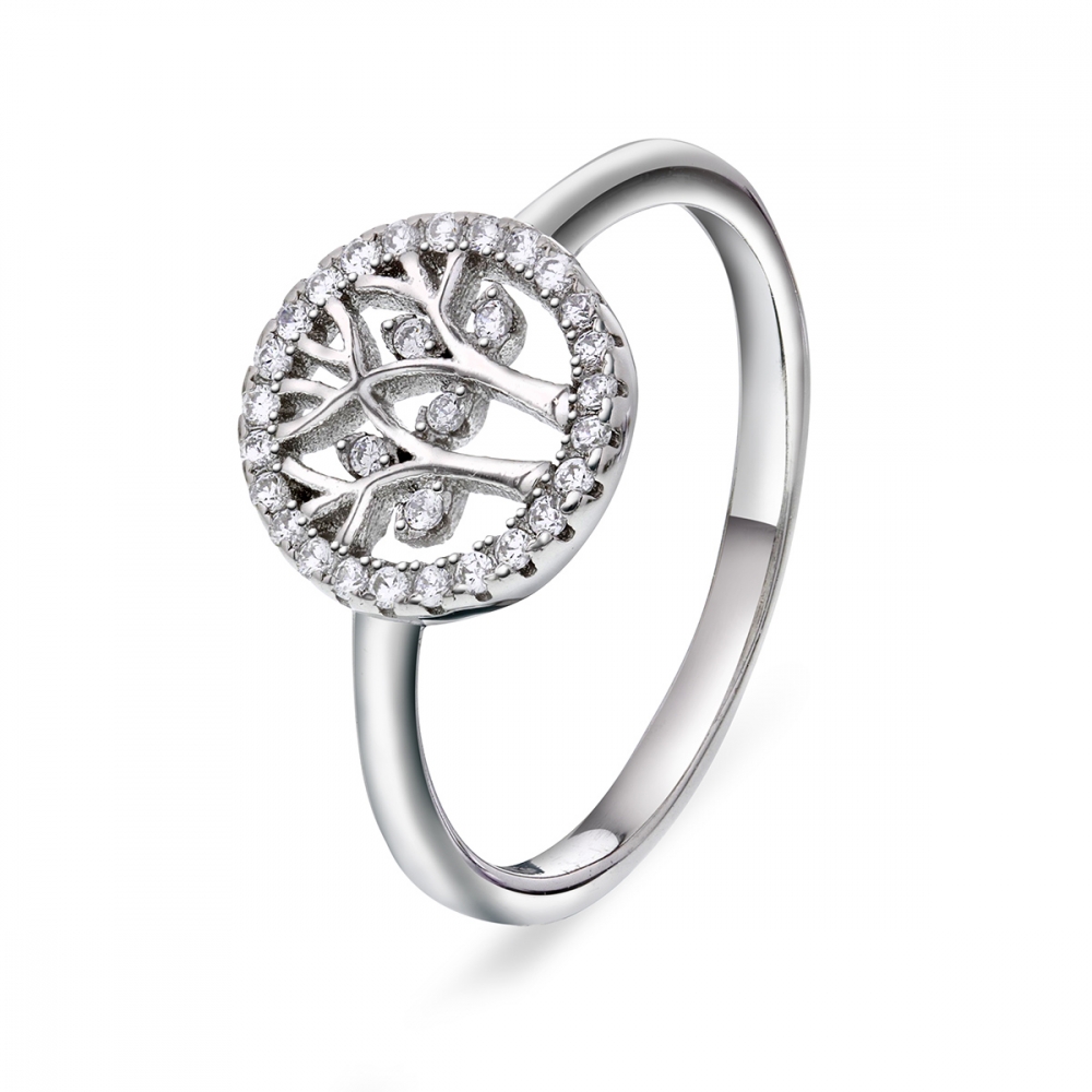 Silverring med cz
