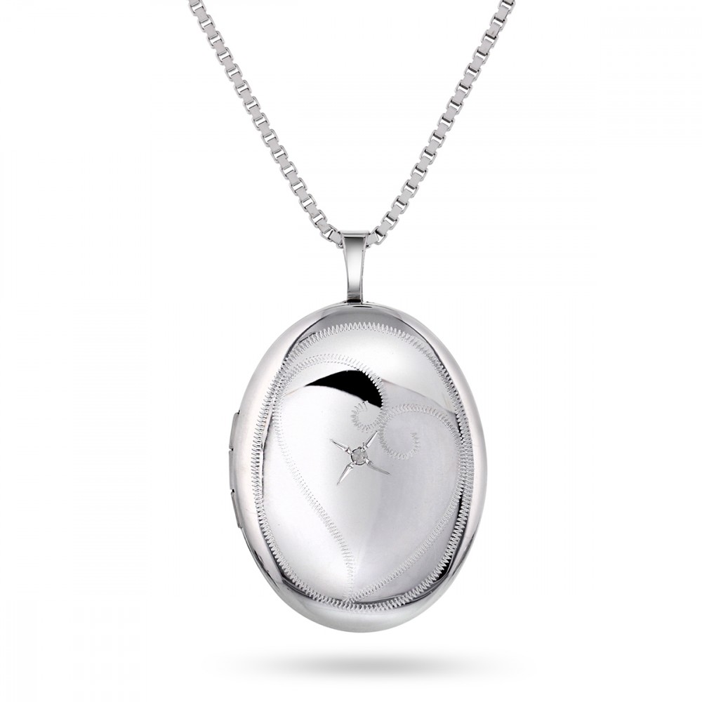 Silverhalsband medaljong