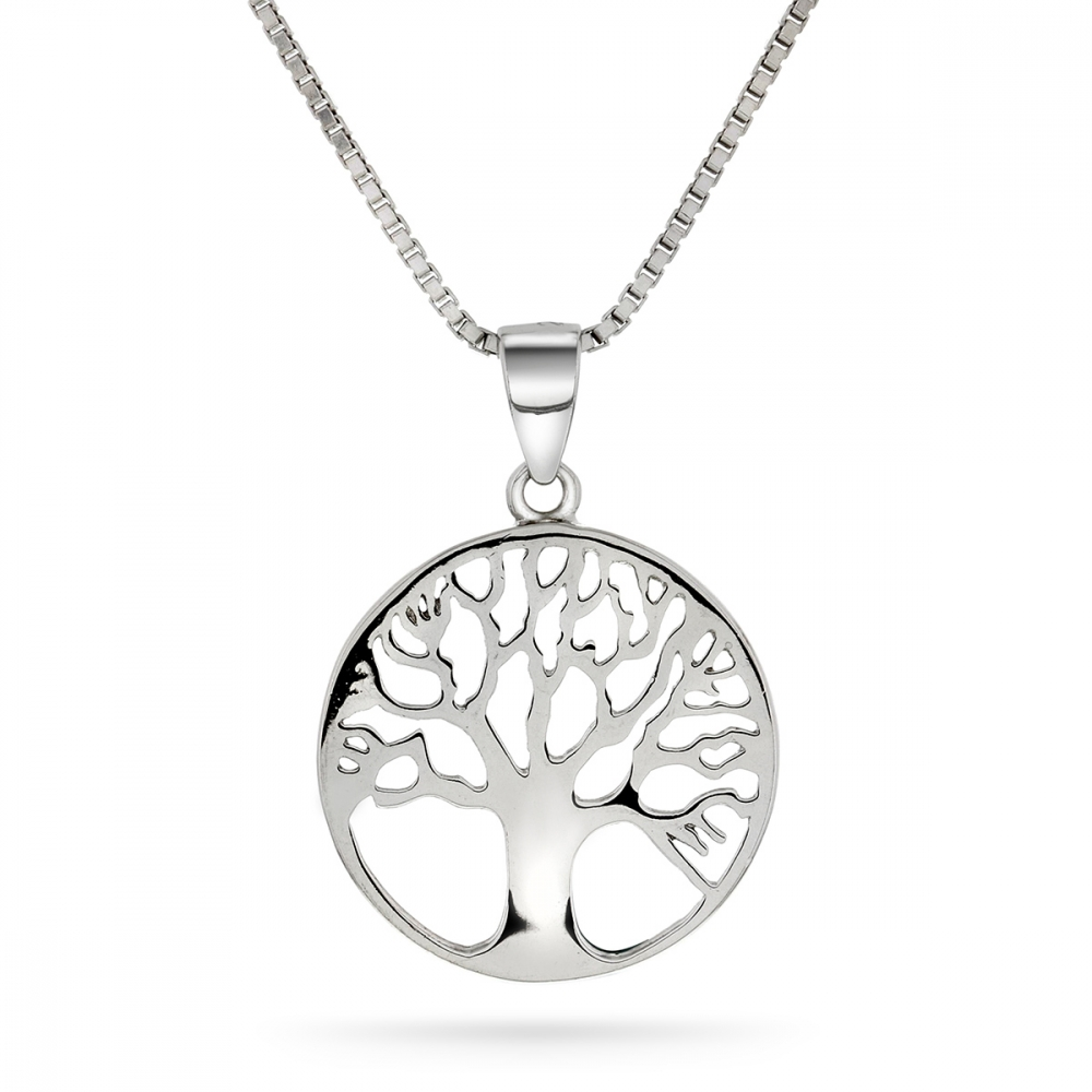 Halsband i silver livets träd