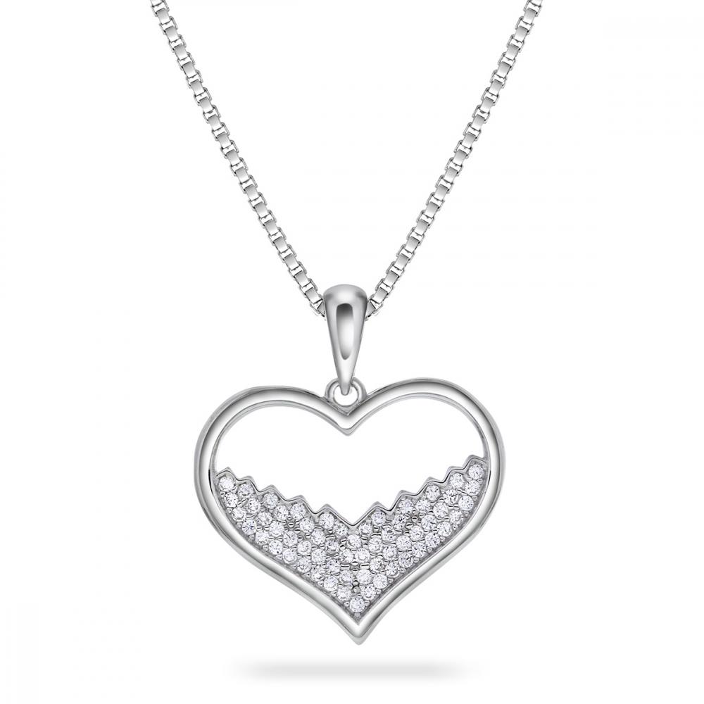 Silverhänge hjärta med cz