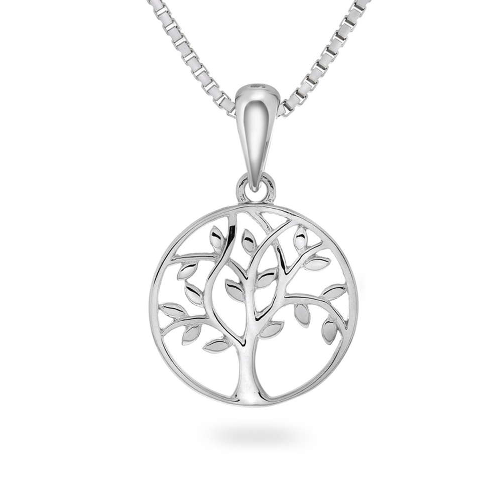 Silverhalsband Livets Träd