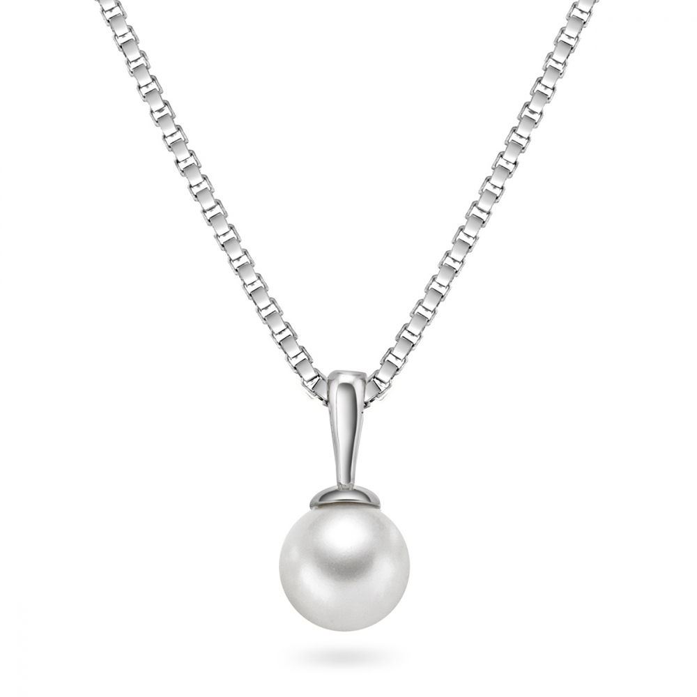 Nordlie halsband silver med pärla