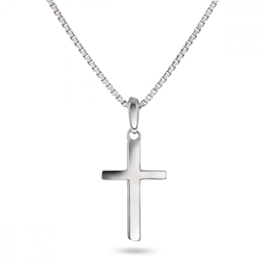 Hänge silver kors 10x15mm inkl kedja