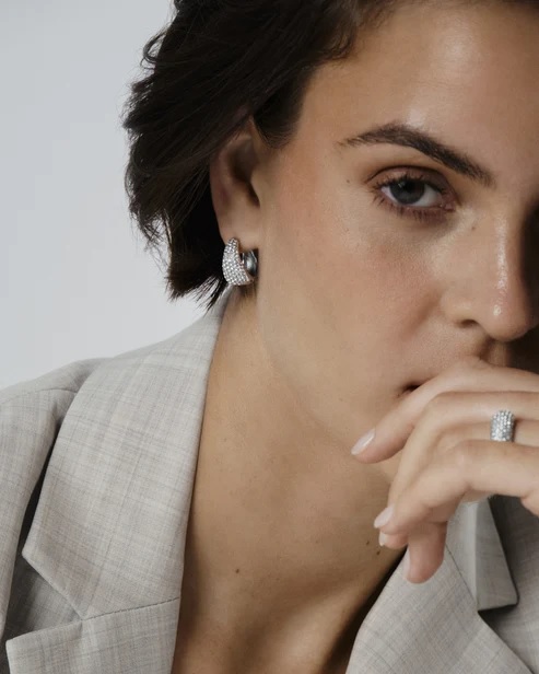 TREASURE Hoops silver large