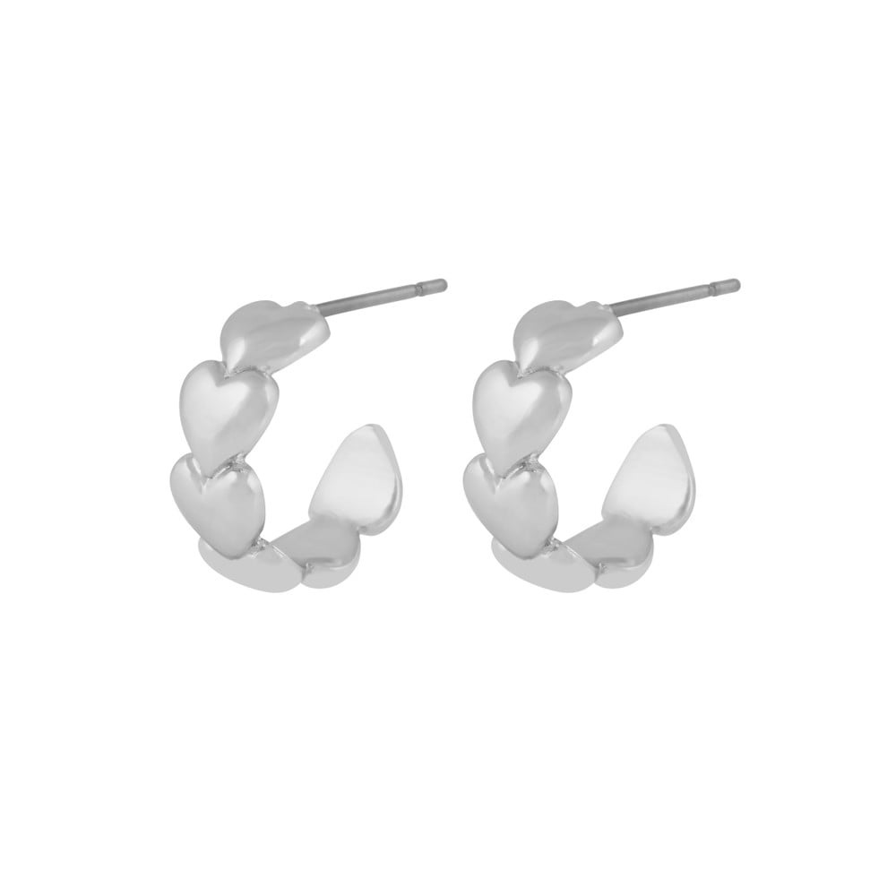 Lovely heart pin ear plain s