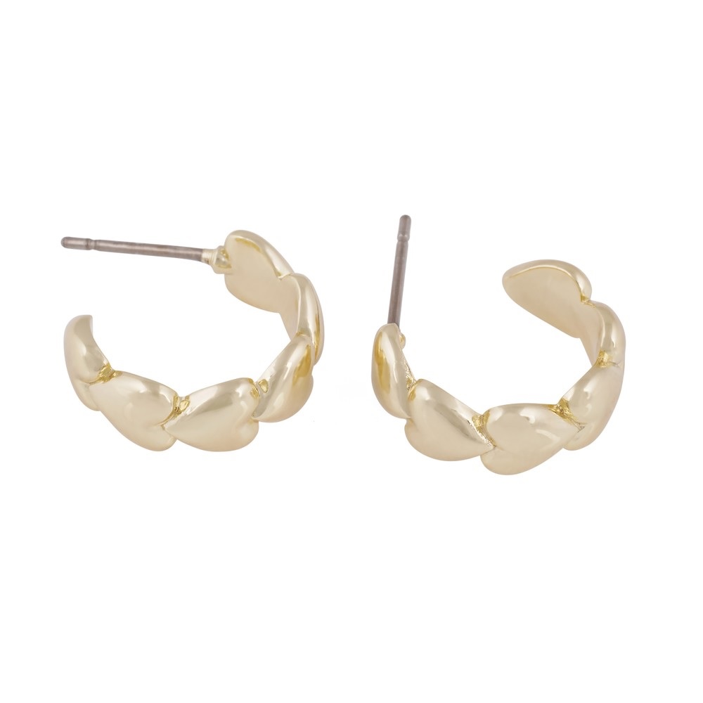 Lovely heart pin ear plain g