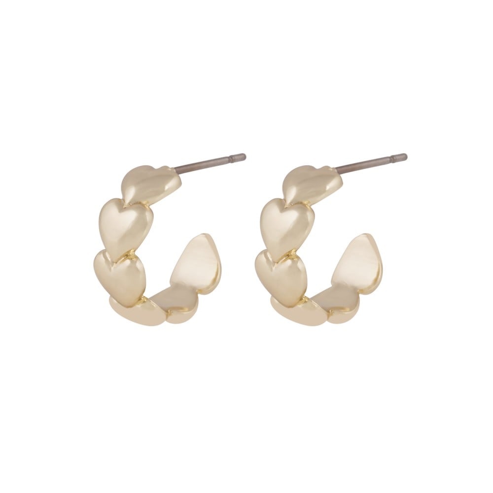 Lovely heart pin ear plain g