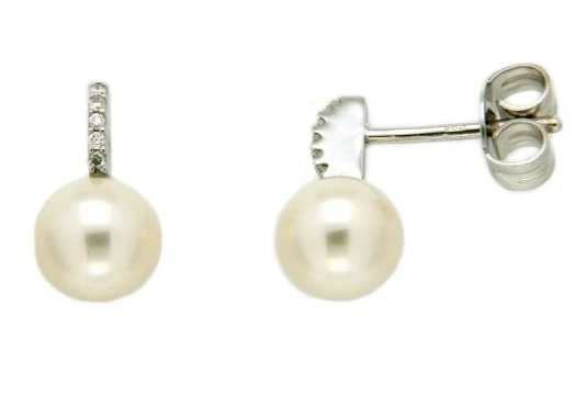 Örhänge 18k 0,03 w/si Pärla