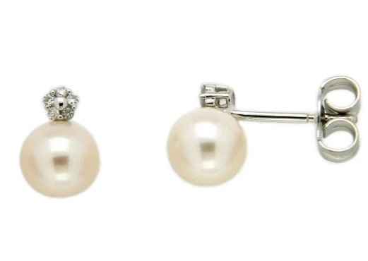 Örhänge 18k guld 0,05ct w/p