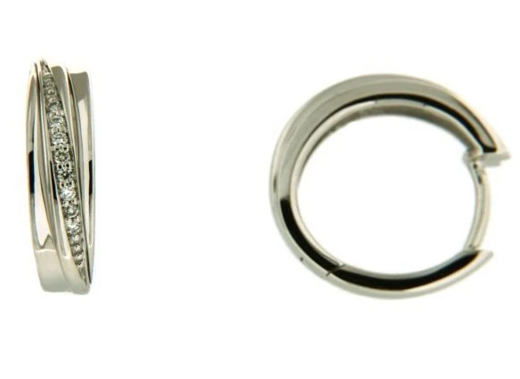 Örhänge 18k guld 0,08ct w/si