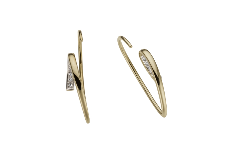 Örhänge 0,04ct 18k guld