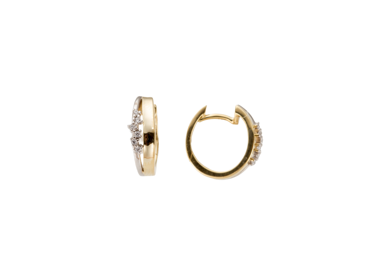 Örhänge 0,06ct w/si 18k guld