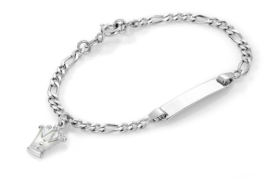 ID-armband vit prinsesskrona