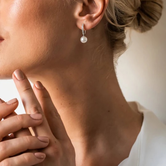 TiSento Earrings med pärla