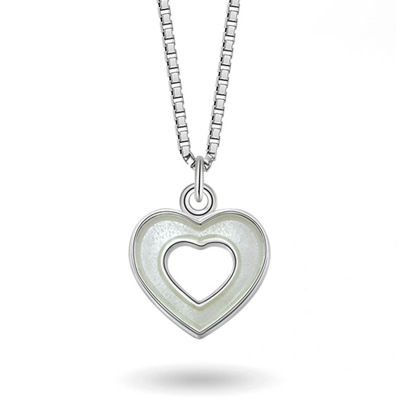 Vitt Öppet Hjärthalsband