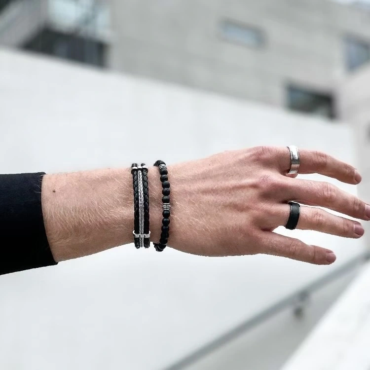 Billgren bracelet Black/steel