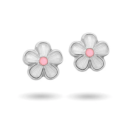 Örh. silver 925 vit blomma