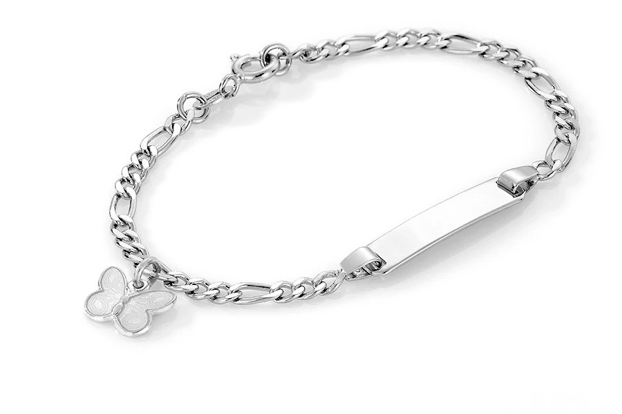 ID-armband vit fjäril
