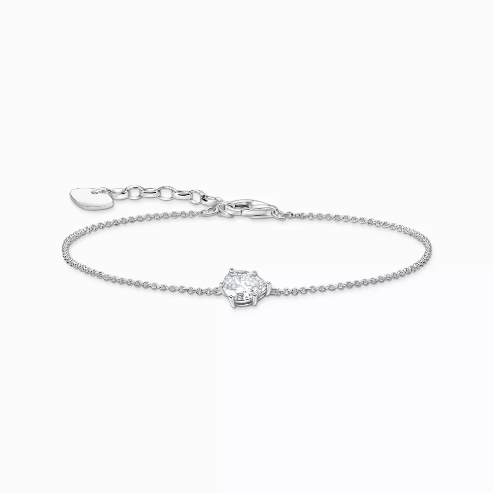 Thomas Sabo bracelet white drop-shaped cz