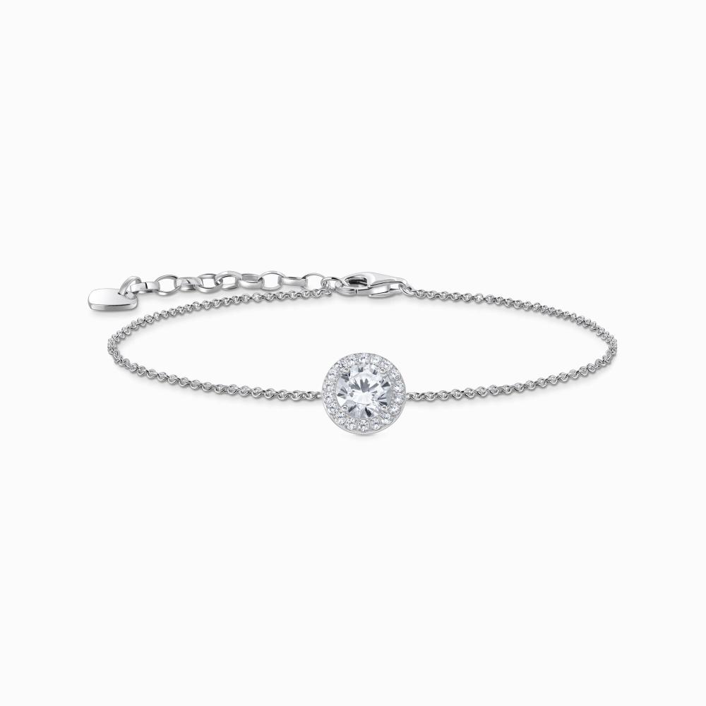 Silverarmband halo cz