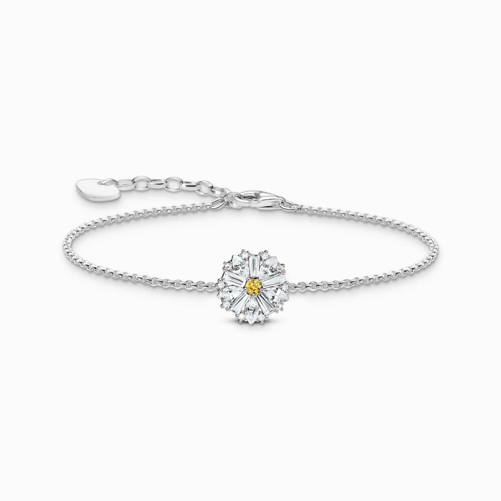 Silverarmband lovely daisy