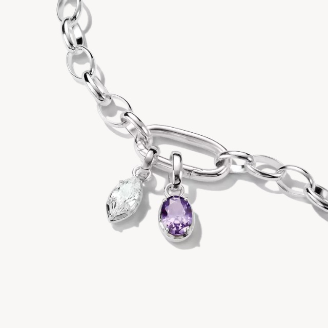 Charm-hängsmycke födelsesten april Connect Silver