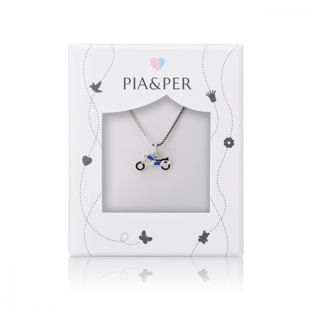 Halsband Blå Motorcykel