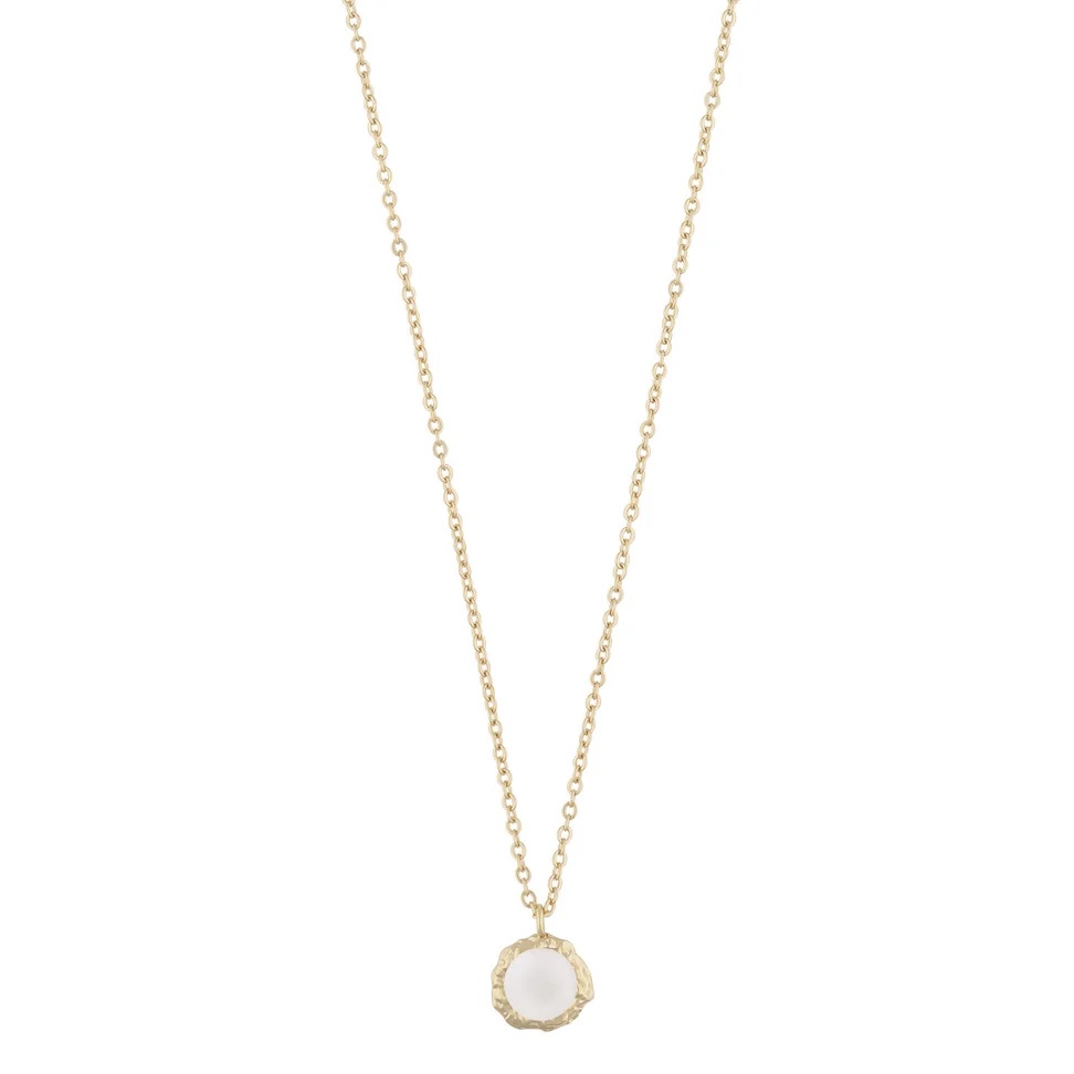 Brittany pearl pandant neck 45cm g/white