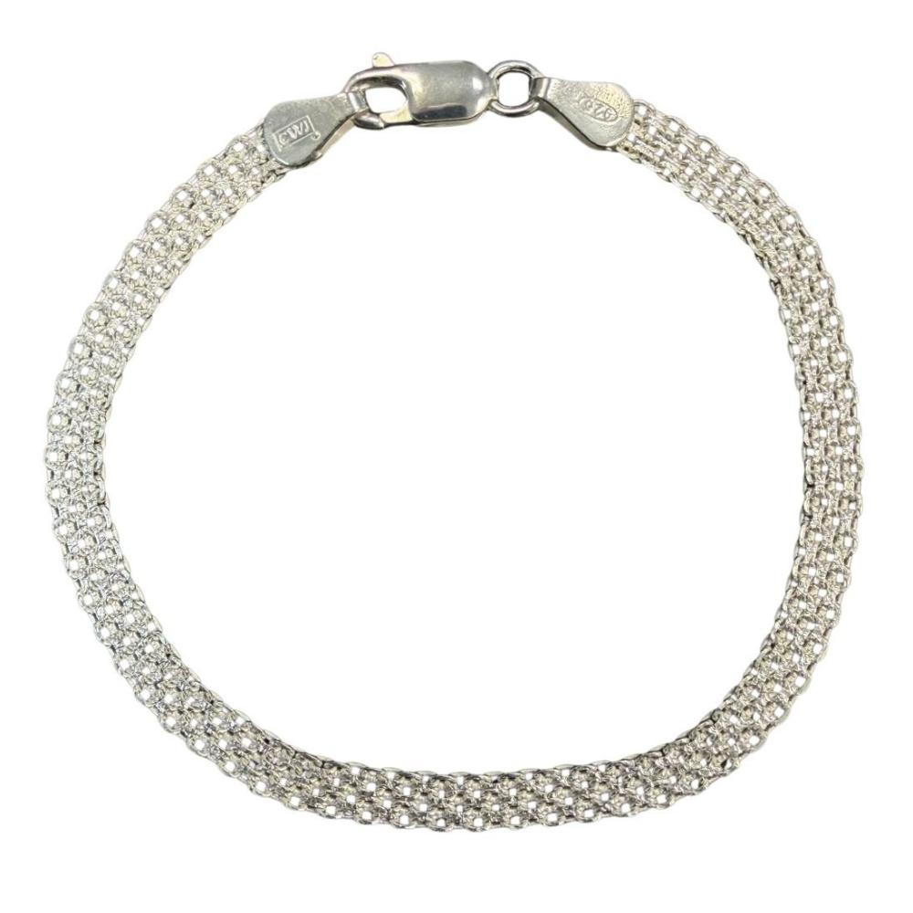 X-länk armband diamond cut 18cm