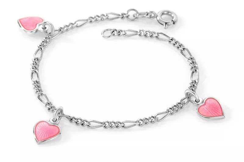 Charms armband hjärtan