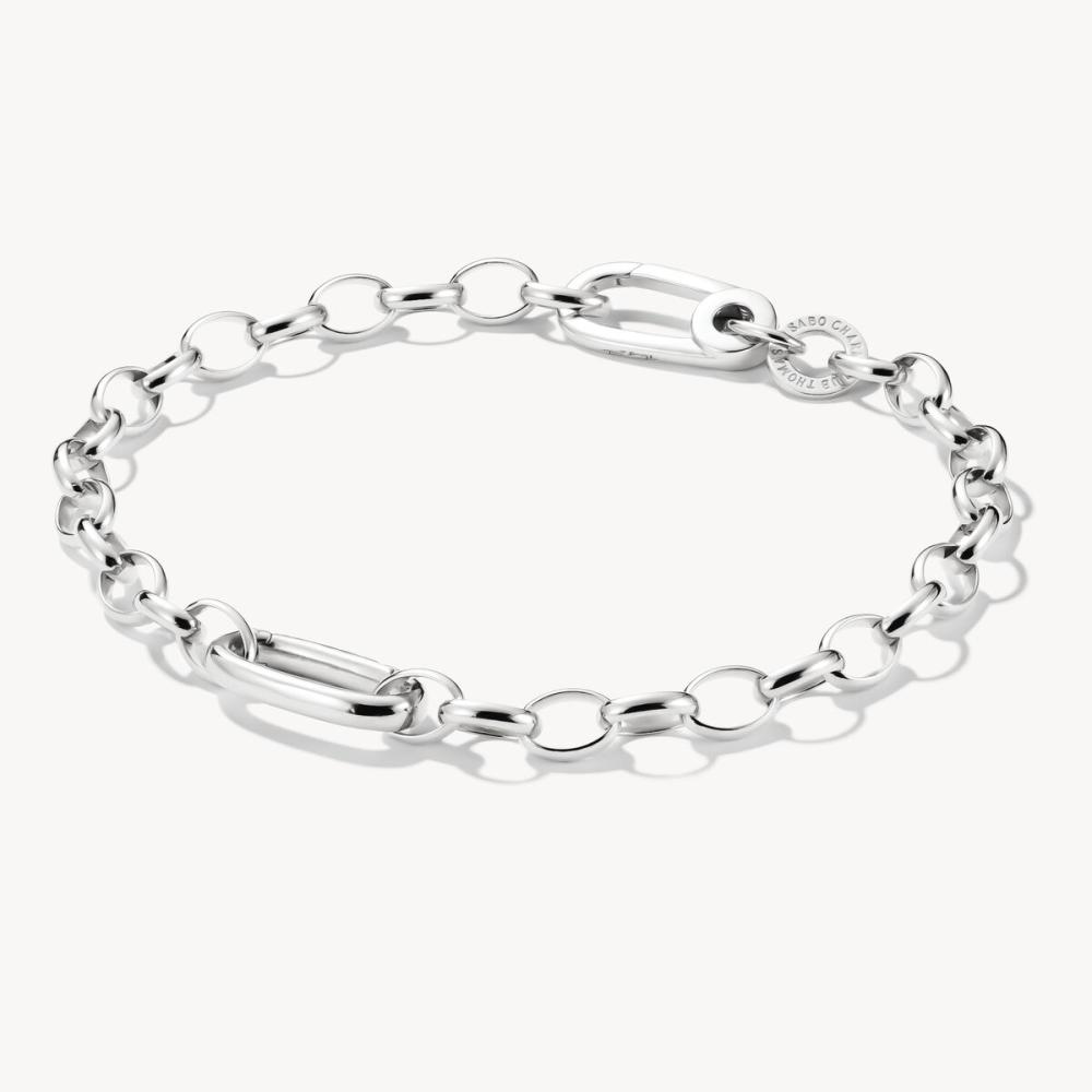 CHARM-ARMBAND MED EN CONNECT-LINK SILVER