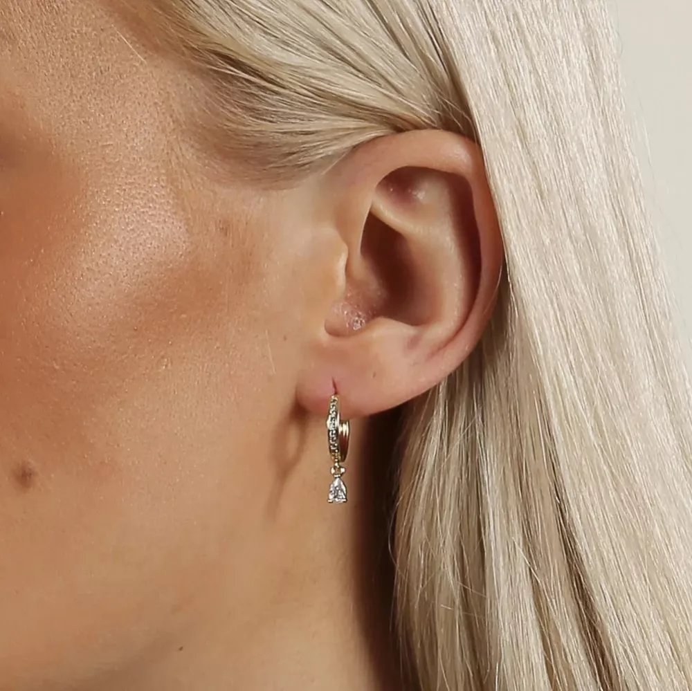 Camille drop ring ear g/clear