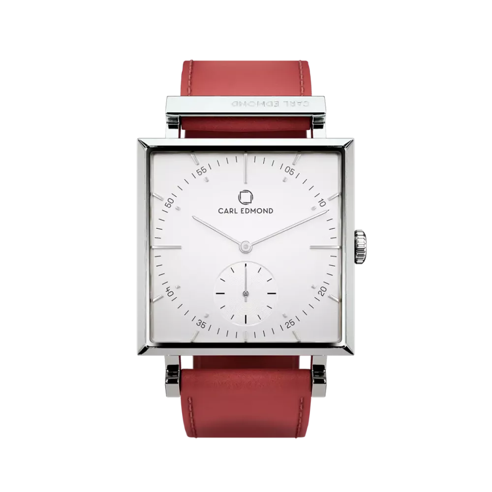 Granit White Deluxe - Strap color Dark Maroon