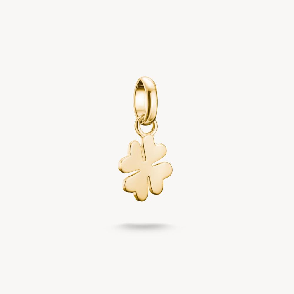 CHARM-HÄNGSMYCKE FYRKLÖVER CONNECT GULDPLÄTERAD