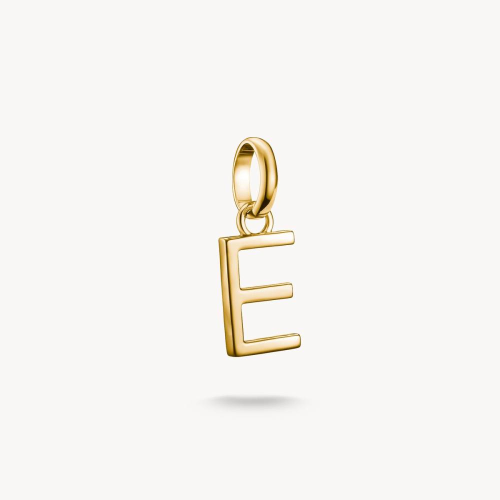 CHARM-HÄNGSMYCKE BOKSTAVEN E CONNECT GULDPLÄTERAD
