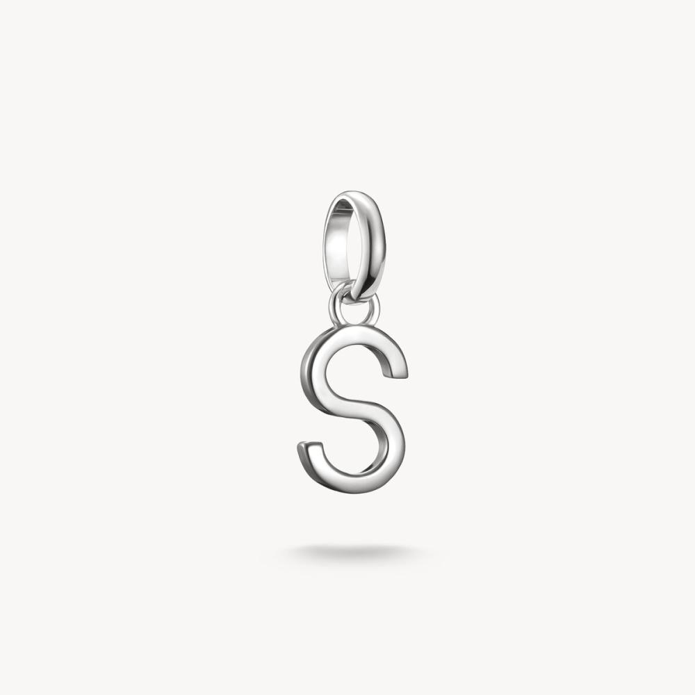 CHARM-HÄNGSMYCKE BOKSTAVEN S CONNECT SILVER