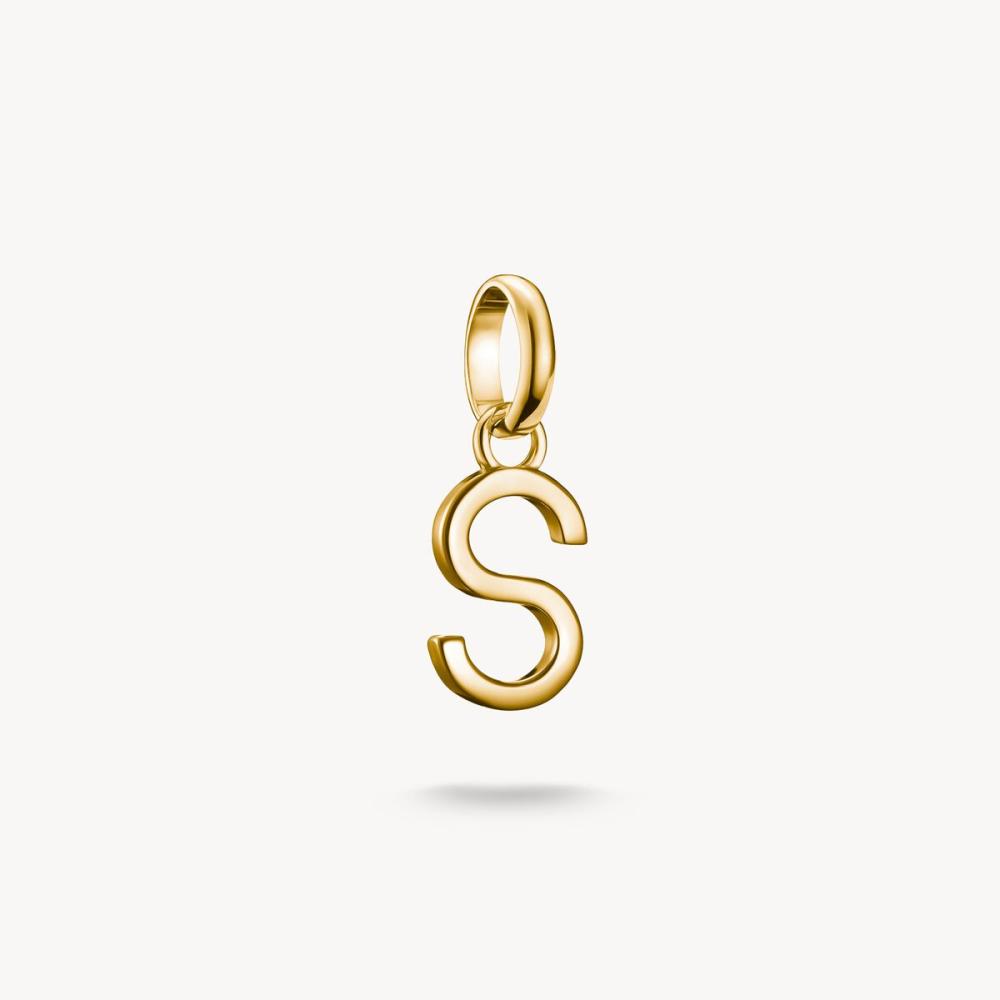 CHARM-HÄNGSMYCKE BOKSTAVEN S CONNECT GULDPLÄTERAD
