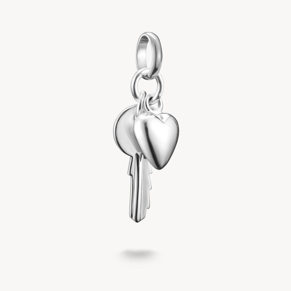 CHARM-HÄNGSMYCKE NYCKEL MED HJÄRTA CONNECT SILVER