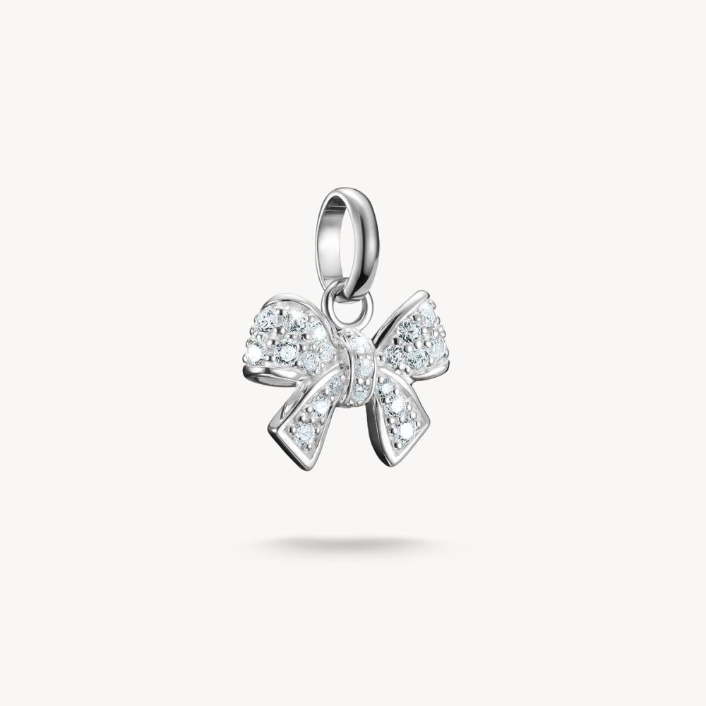 CHARM-HÄNGSMYCKE ROSETT MED STENAR CONNECT SILVER