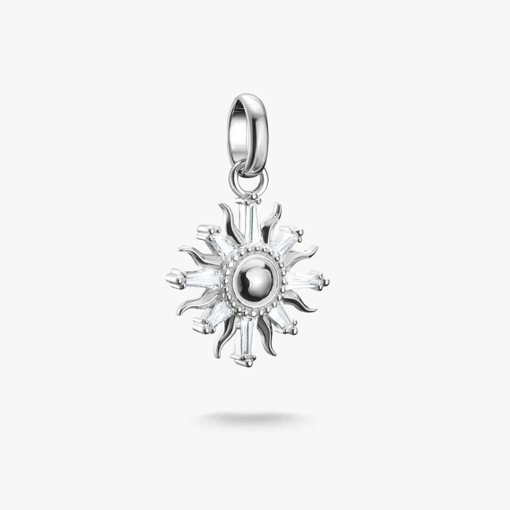CHARM-HÄNGSMYCKE SOL MED STENAR CONNECT SILVER