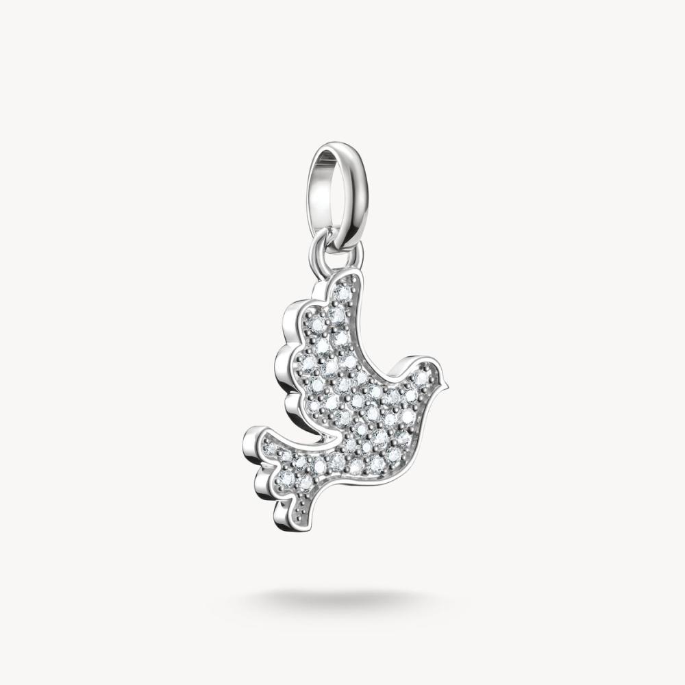 CHARM-HÄNGSMYCKE FREDSDUVA CONNECT SILVER