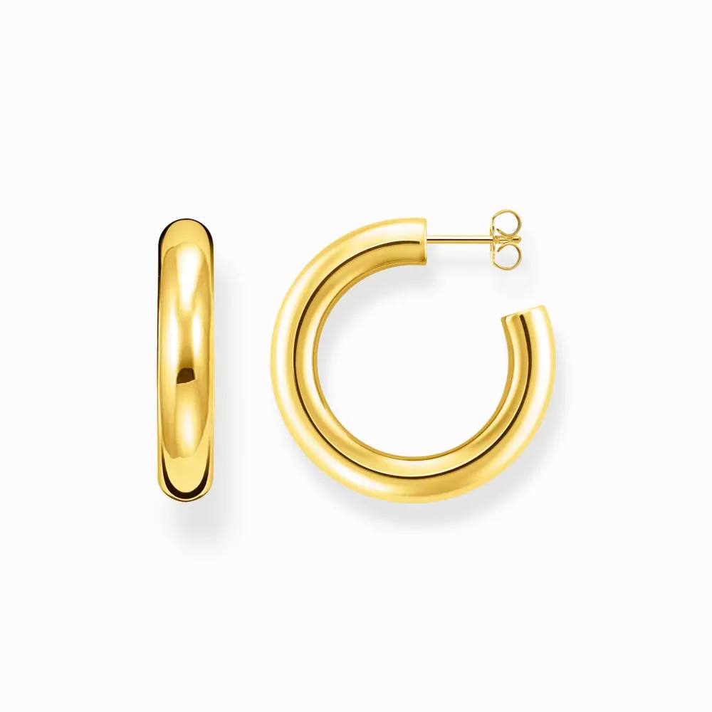 Thomas Sabo gold plated earrings chunky hoops
