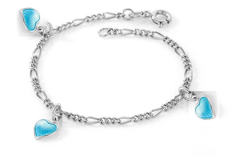 Charms armband hjärtan