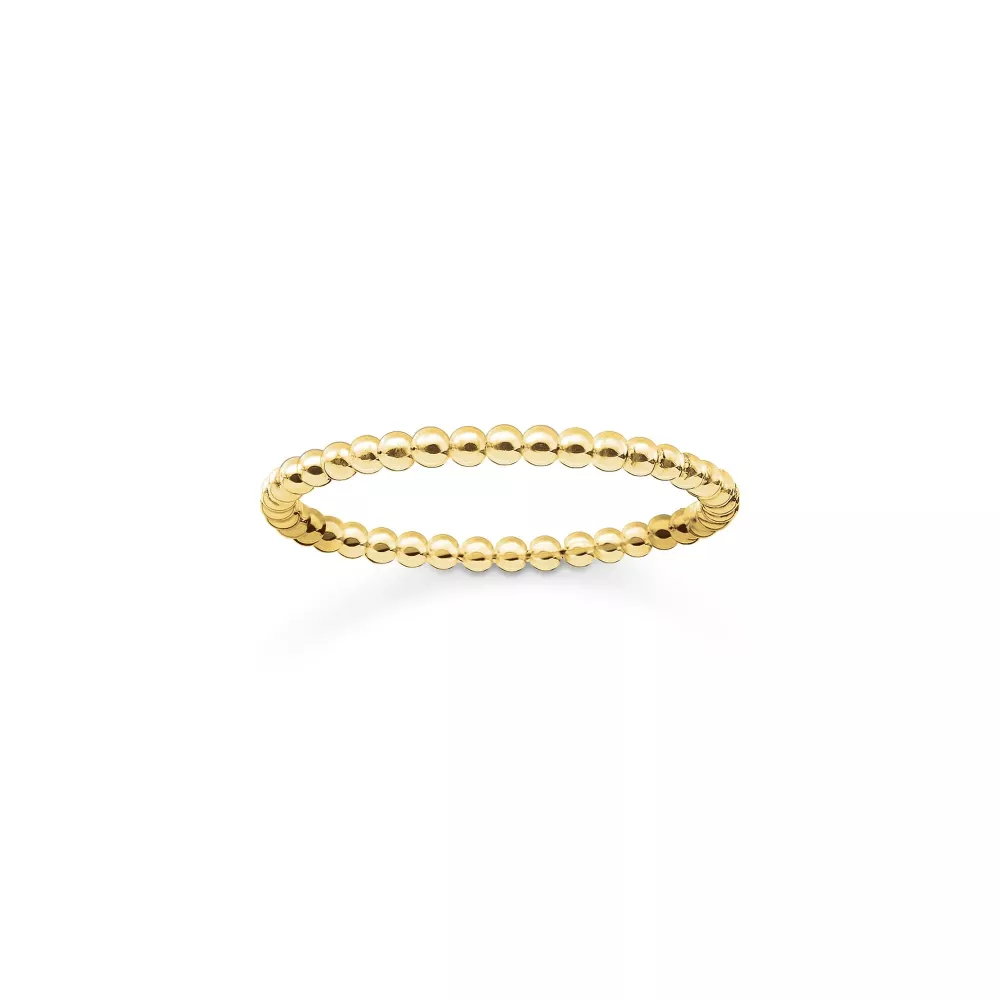 GLAM & SOUL RING DOTS GOLD, Strl 54