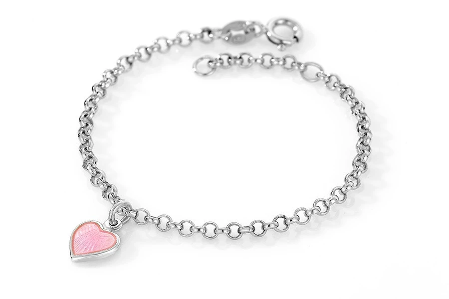 Armband rosa hjärta