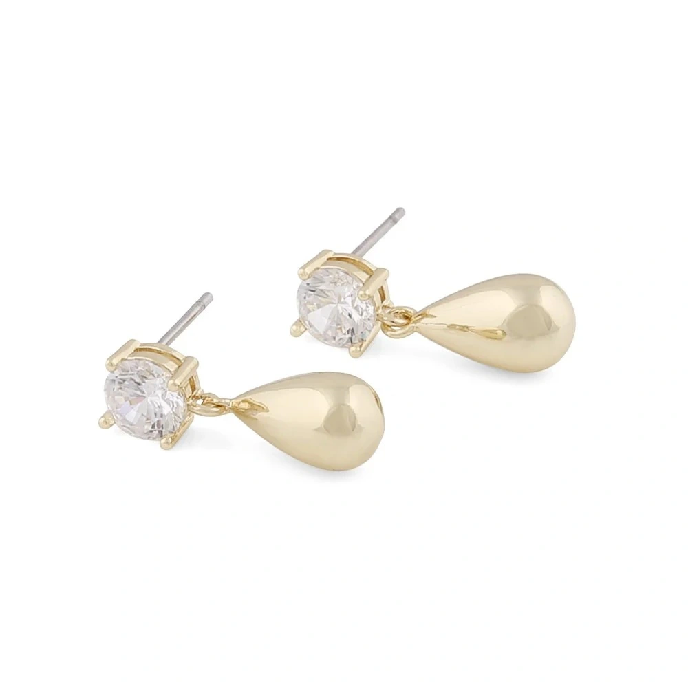 Fanny small pendant ear g/clear