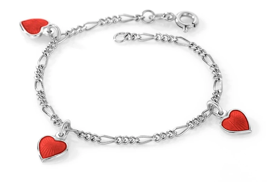 Charms armband hjärtan